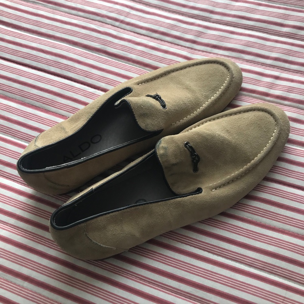 Beige suede shoes